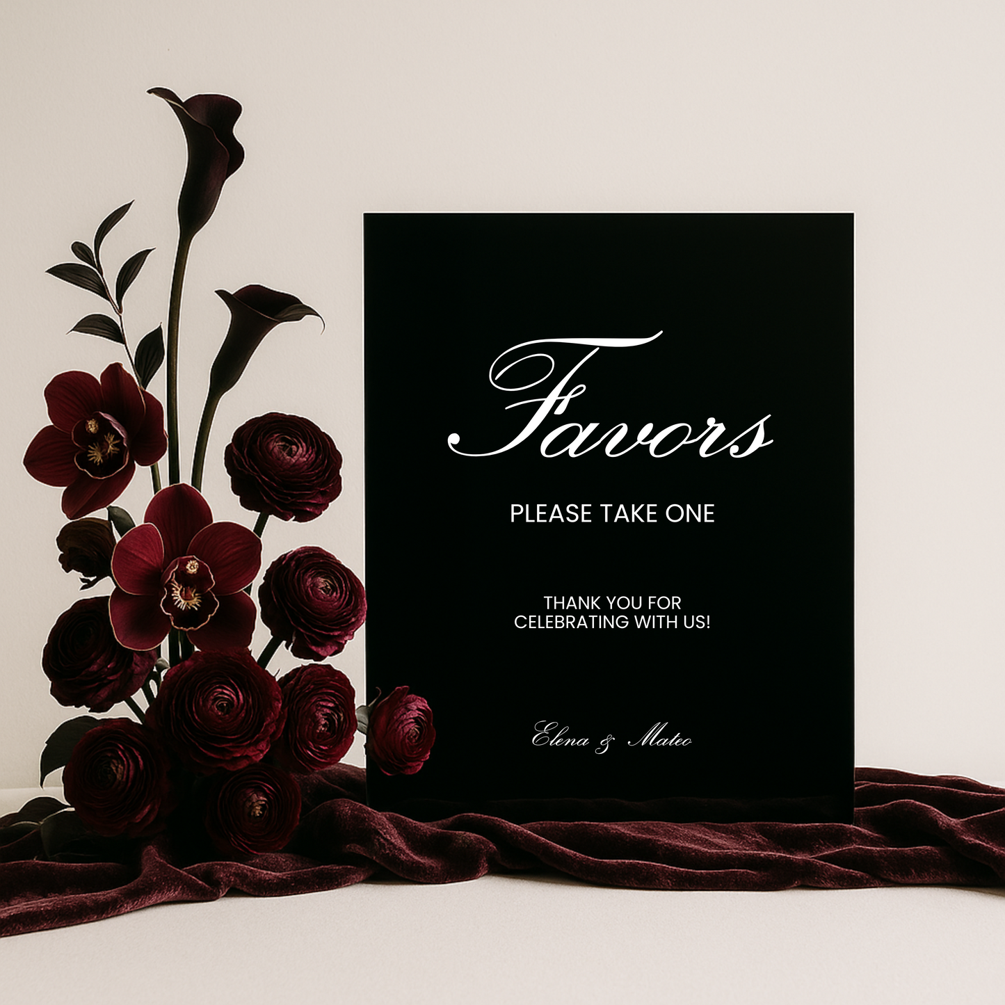 Favors Sign I | Reina Collection | Wedding Signage
