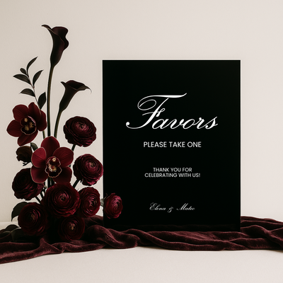 Favors Sign I | Reina Collection | Wedding Signage