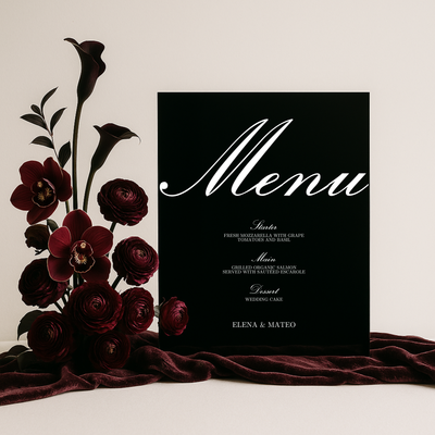 Menu Sign III | Reina Collection | Wedding Signage