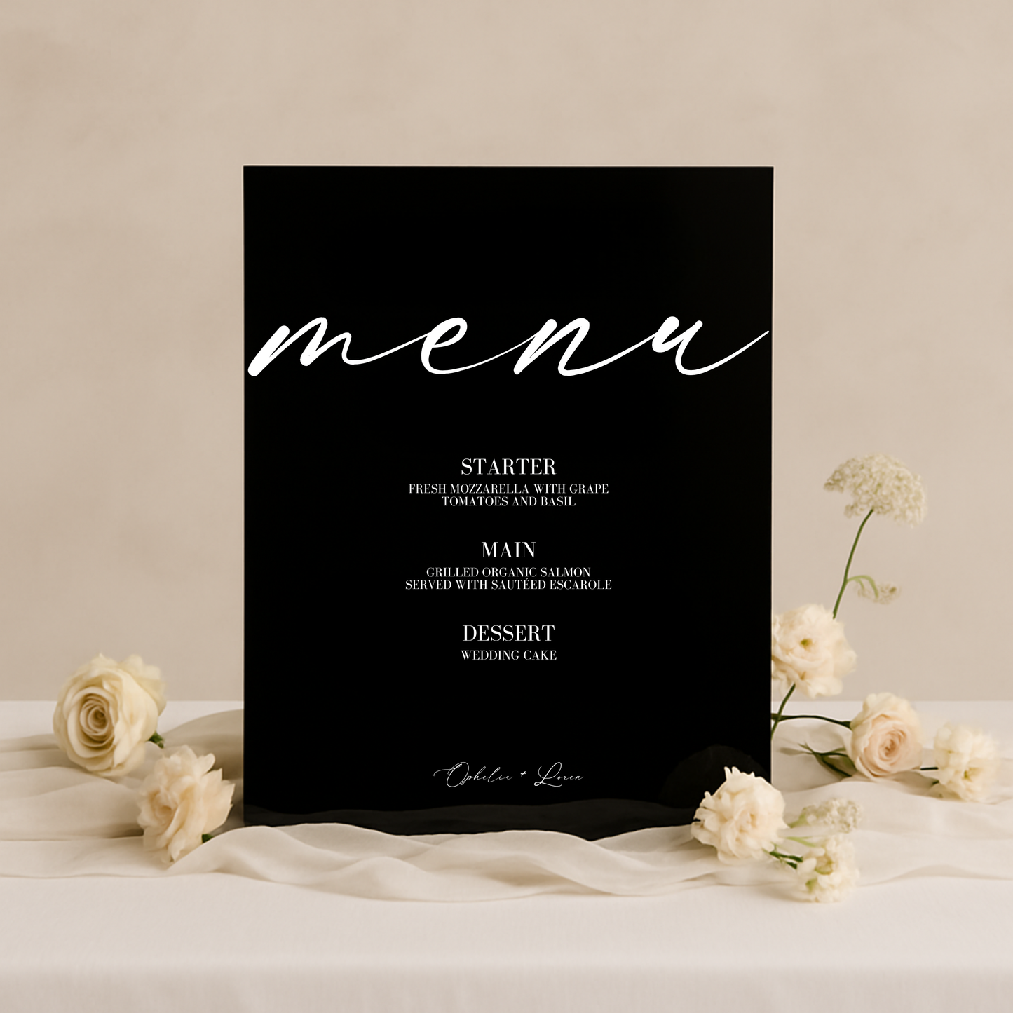 Menu Sign III | Aria Collection | Wedding Signage