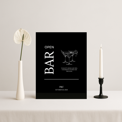 Drinks & Bar Sign V | Moda Collection | Wedding Signage