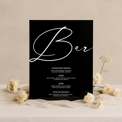 Drinks & Bar Sign II | Aria Collection | Wedding Signage