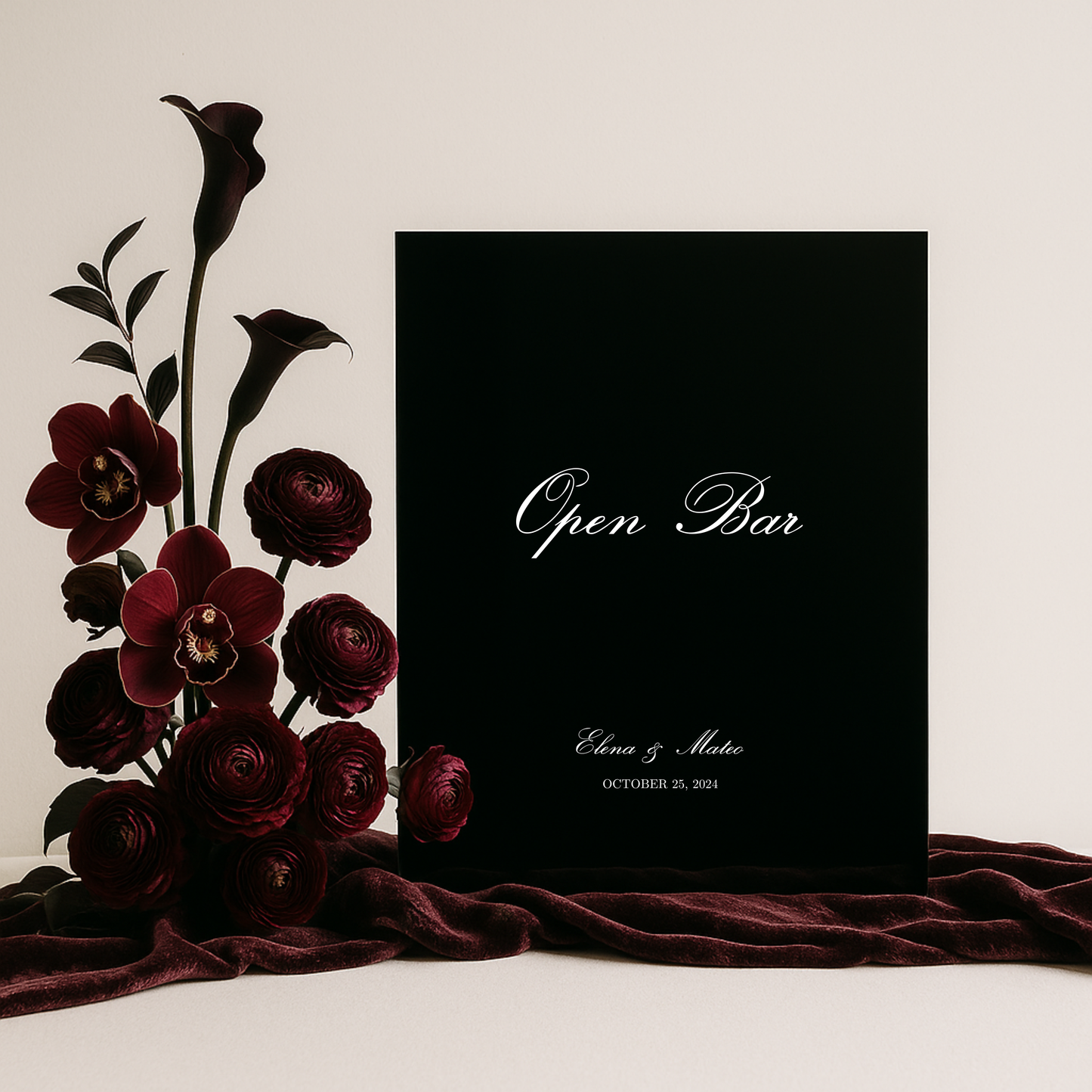 Drinks & Bar Sign VII | Reina Collection | Wedding Signage