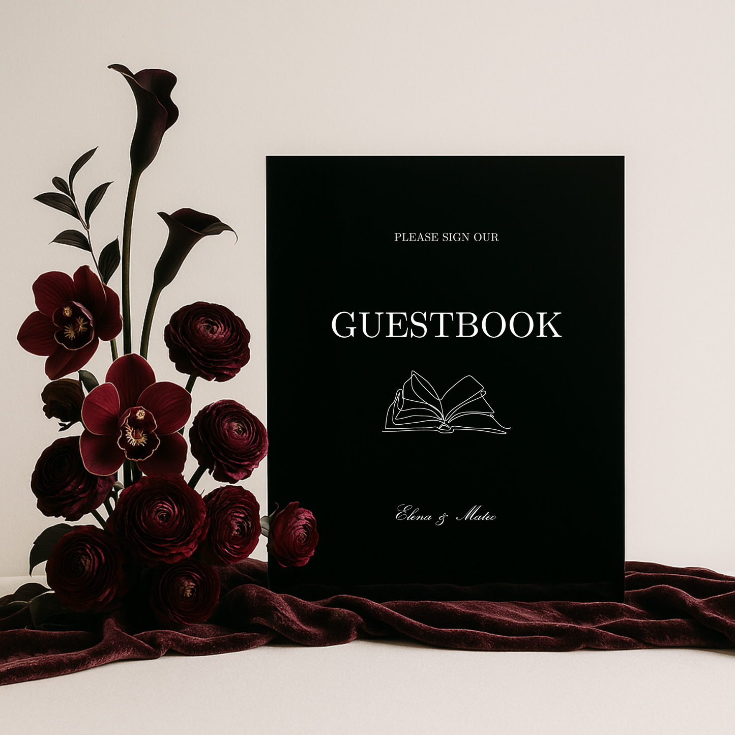 Guestbook Sign II | Reina Collection | Wedding Signage