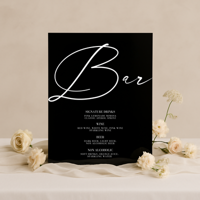 Drinks & Bar Sign II | Aria Collection | Wedding Signage
