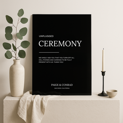 Unplugged Ceremony Sign I | Moda Collection | Wedding Signage