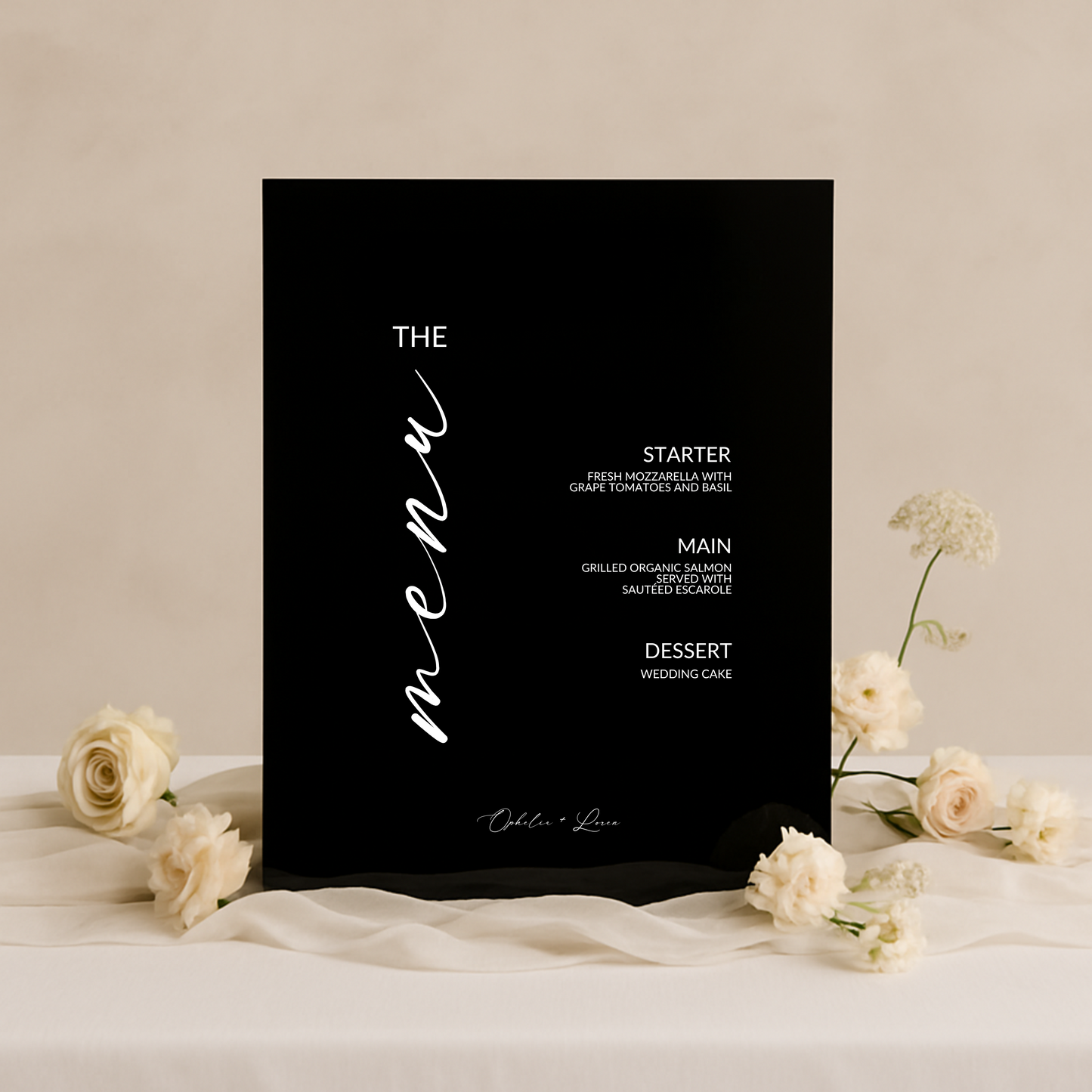Menu Sign II | Aria Collection | Wedding Signage