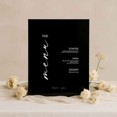 Menu Sign II | Aria Collection | Wedding Signage
