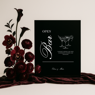 Drinks & Bar Sign V | Reina Collection | Wedding Signage