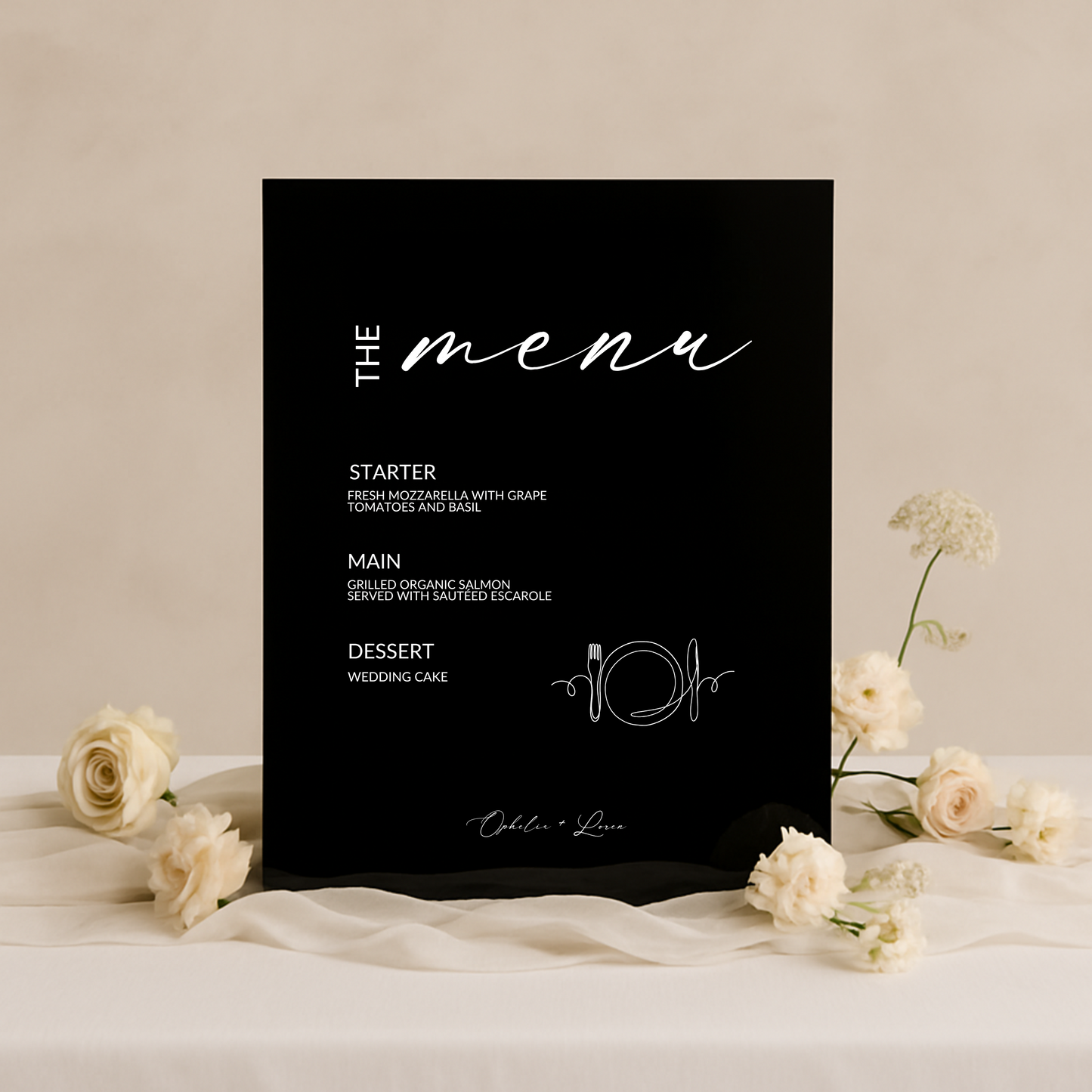 Menu Sign IV | Aria Collection | Wedding Signage