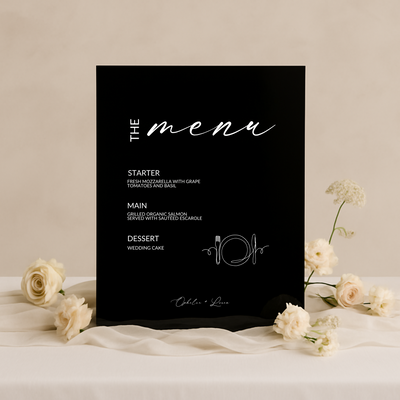 Menu Sign IV | Aria Collection | Wedding Signage