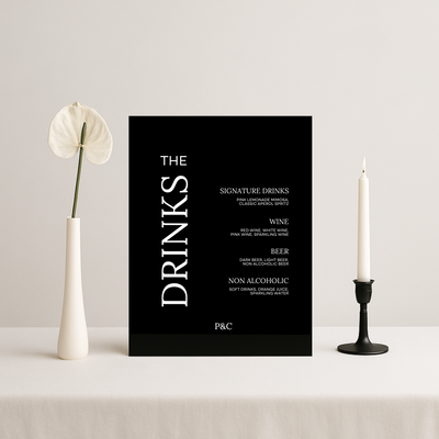 Drinks & Bar Sign I | Moda Collection | Wedding Signage