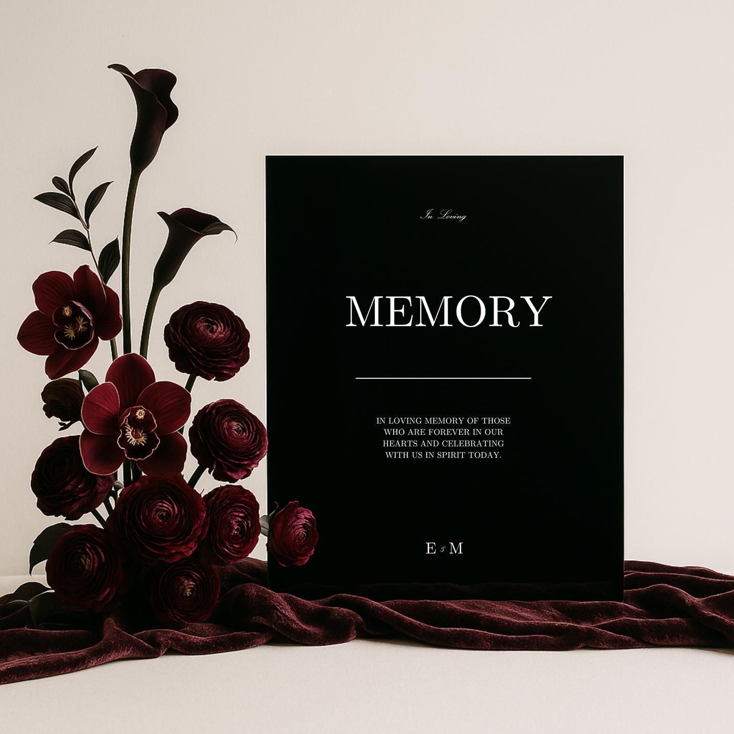 In Loving Memory III | Reina Collection | Wedding Signage