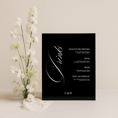 Drinks & Bar Sign I | Florence Collection | Wedding Signage