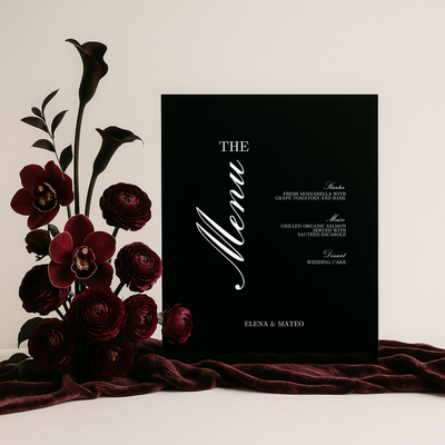 Menu Sign II | Reina Collection | Wedding Signage