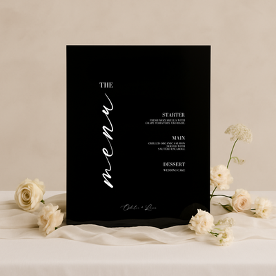 Menu Sign II | Aria Collection | Wedding Signage