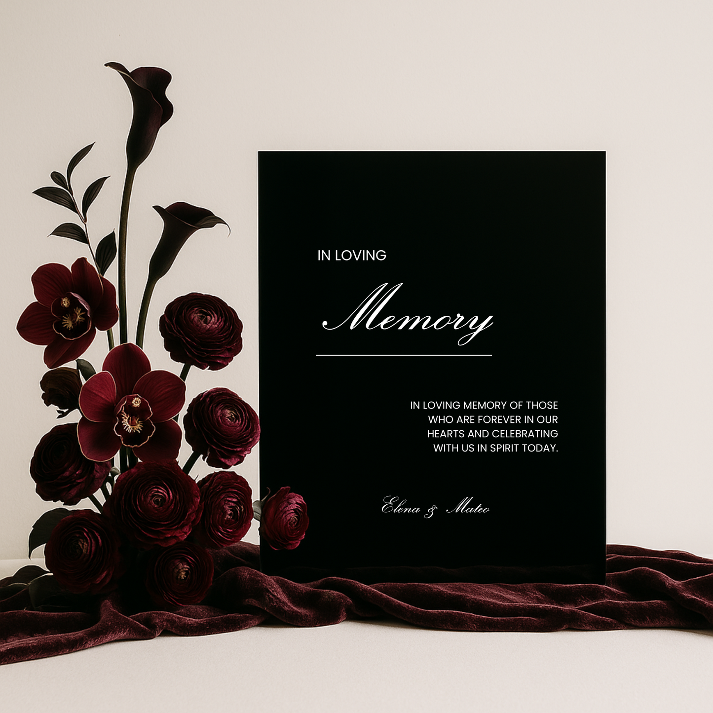 In Loving Memory III | Reina Collection | Wedding Signage
