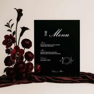 Menu Sign IV | Reina Collection | Wedding Signage