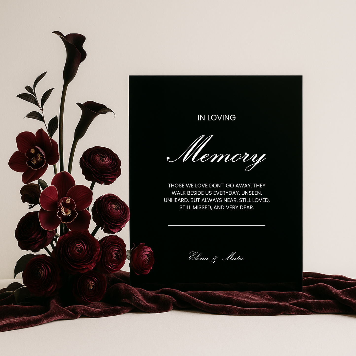 In Loving Memory I | Reina Collection | Wedding Signage
