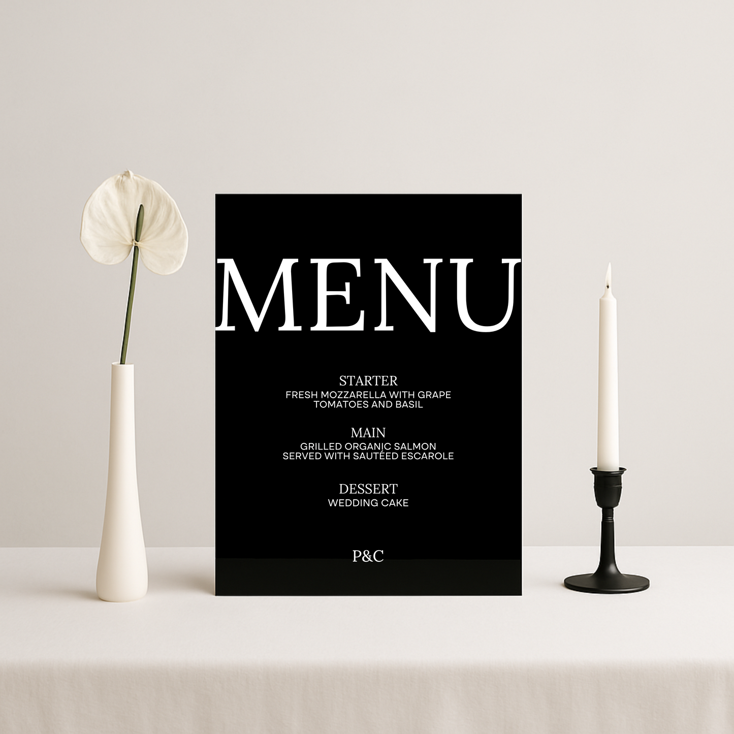 Menu Sign III | Moda Collection | Wedding Signage