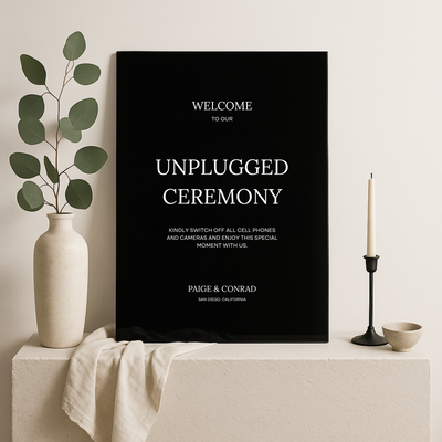 Unplugged Ceremony Sign II | Moda Collection | Wedding Signage