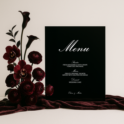 Menu Sign I | Reina Collection | Wedding Signage