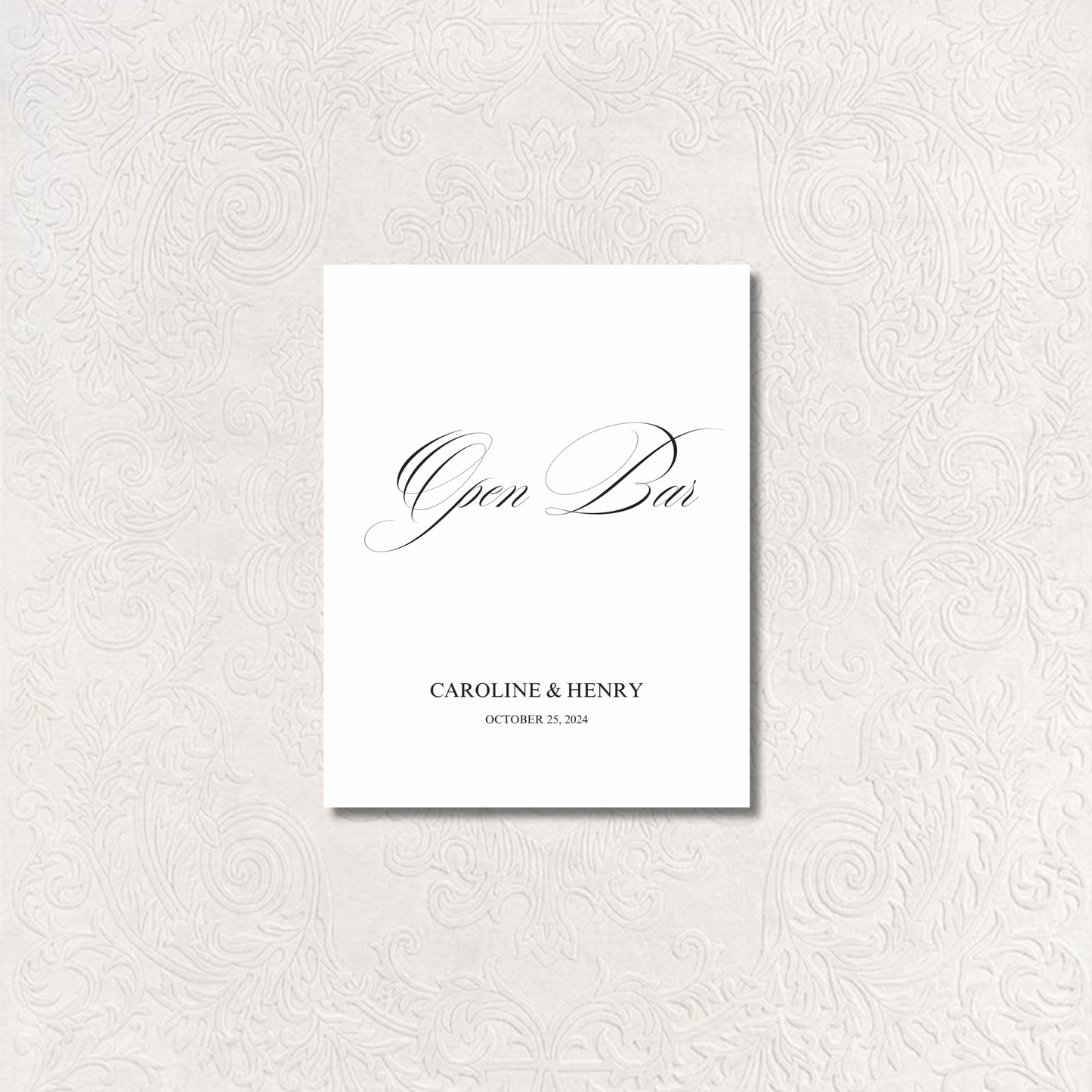 Drinks & Bar Sign VII | Florence Collection | Wedding Signage