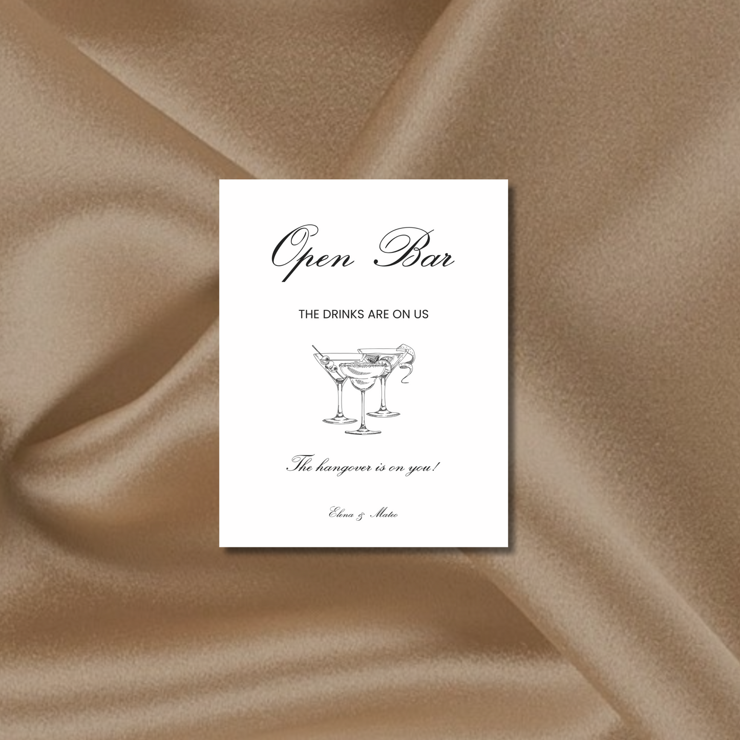 Drinks & Bar Sign VI | Reina Collection | Wedding Signage
