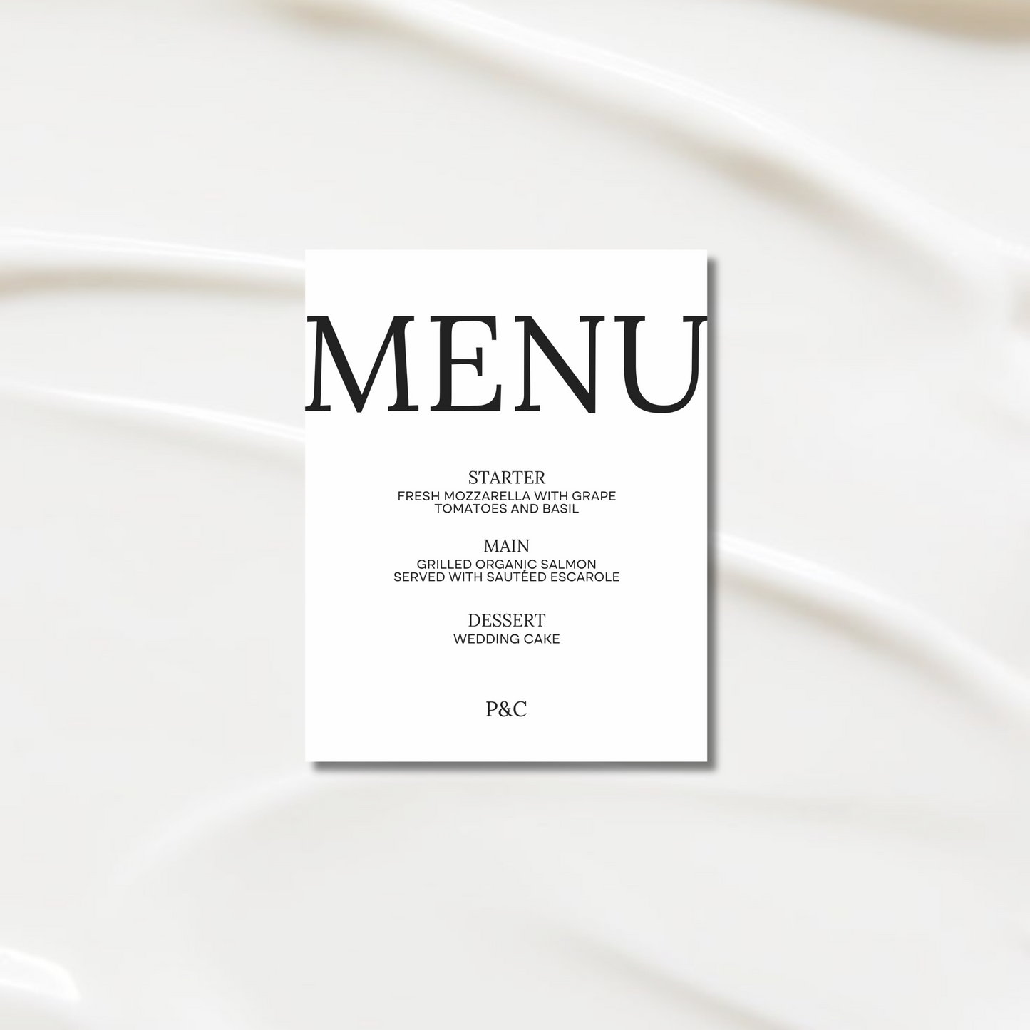 Menu Sign III | Moda Collection | Wedding Signage
