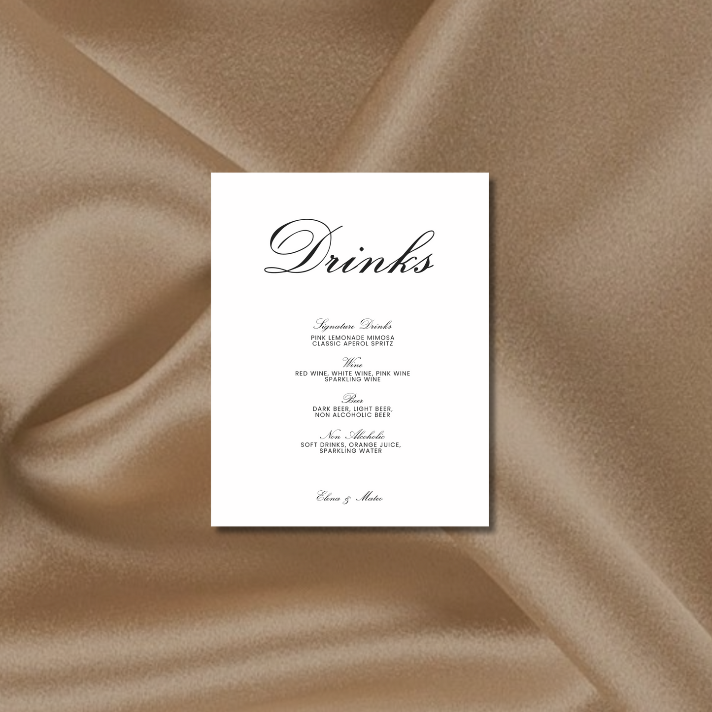 Drinks & Bar Sign IV | Reina Collection | Wedding Signage