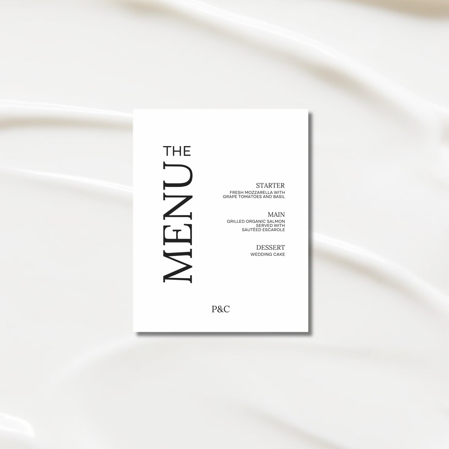 Menu Sign II | Moda Collection | Wedding Signage