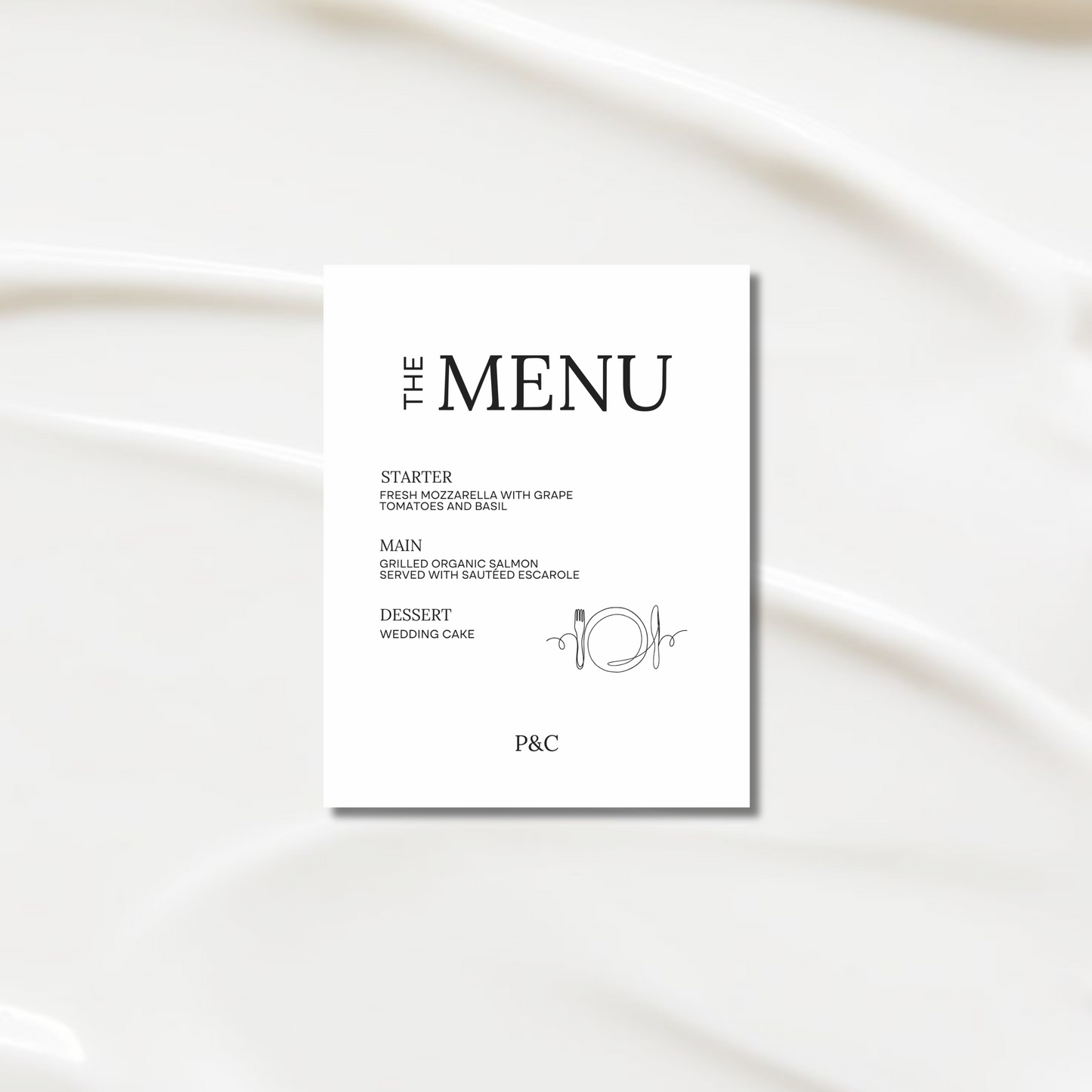 Menu Sign IV | Moda Collection | Wedding Signage