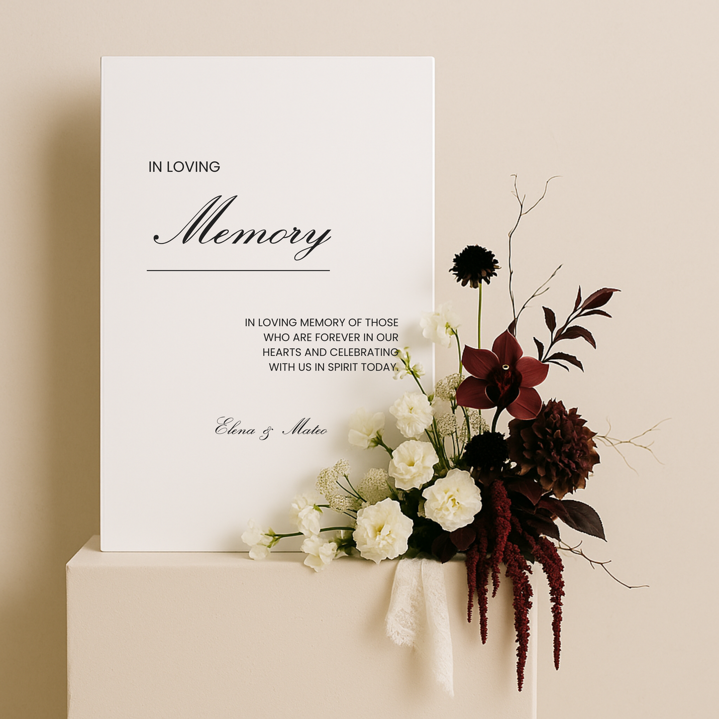 In Loving Memory III | Reina Collection | Wedding Signage