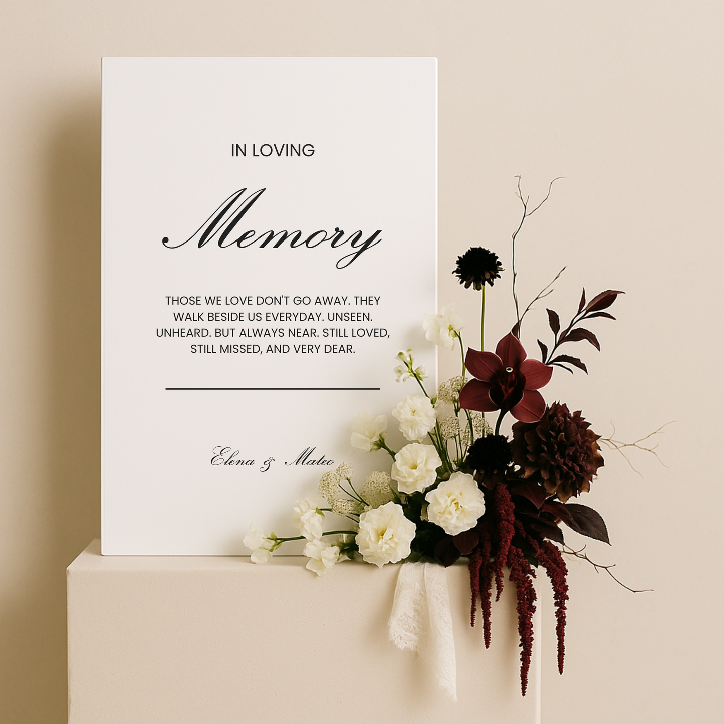 In Loving Memory I | Reina Collection | Wedding Signage