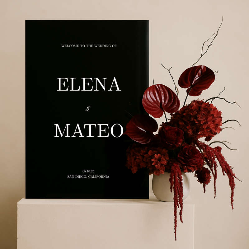 Welcome Sign I | Reina Collection | Wedding Signage