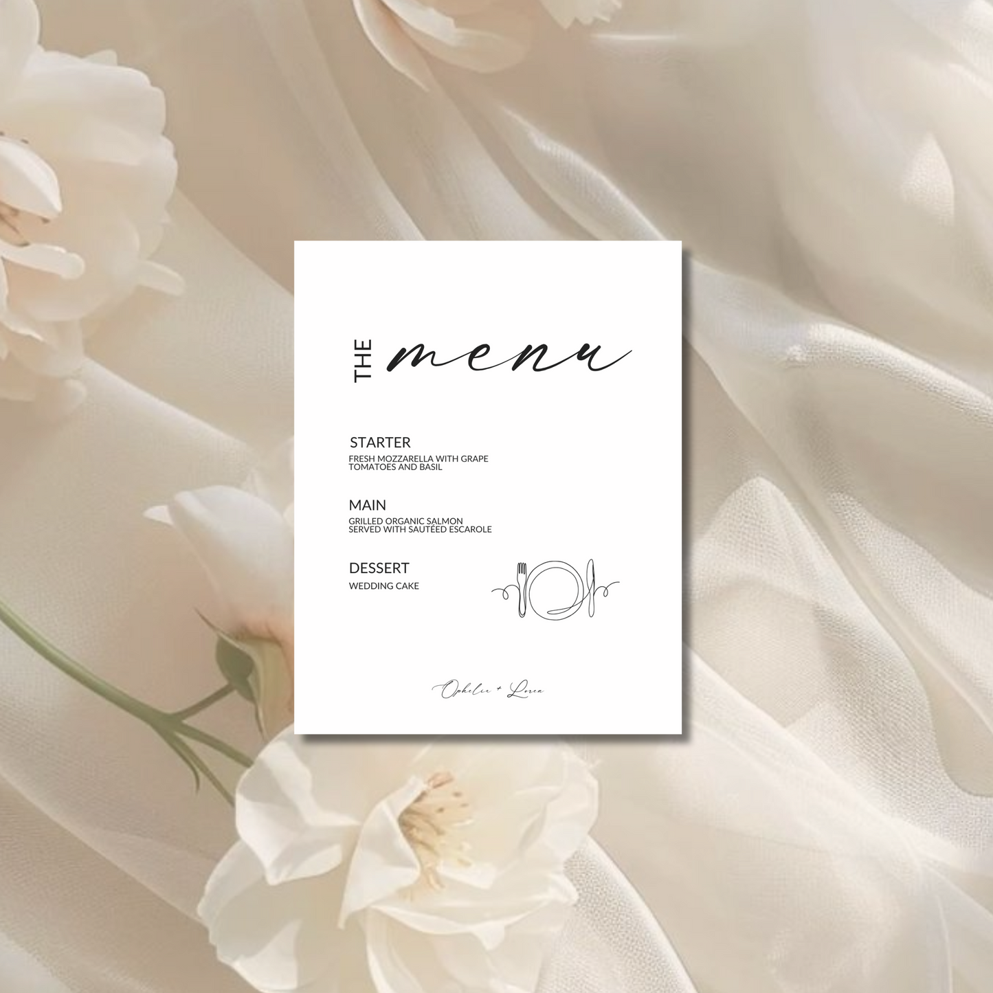 Menu Sign IV | Aria Collection | Wedding Signage