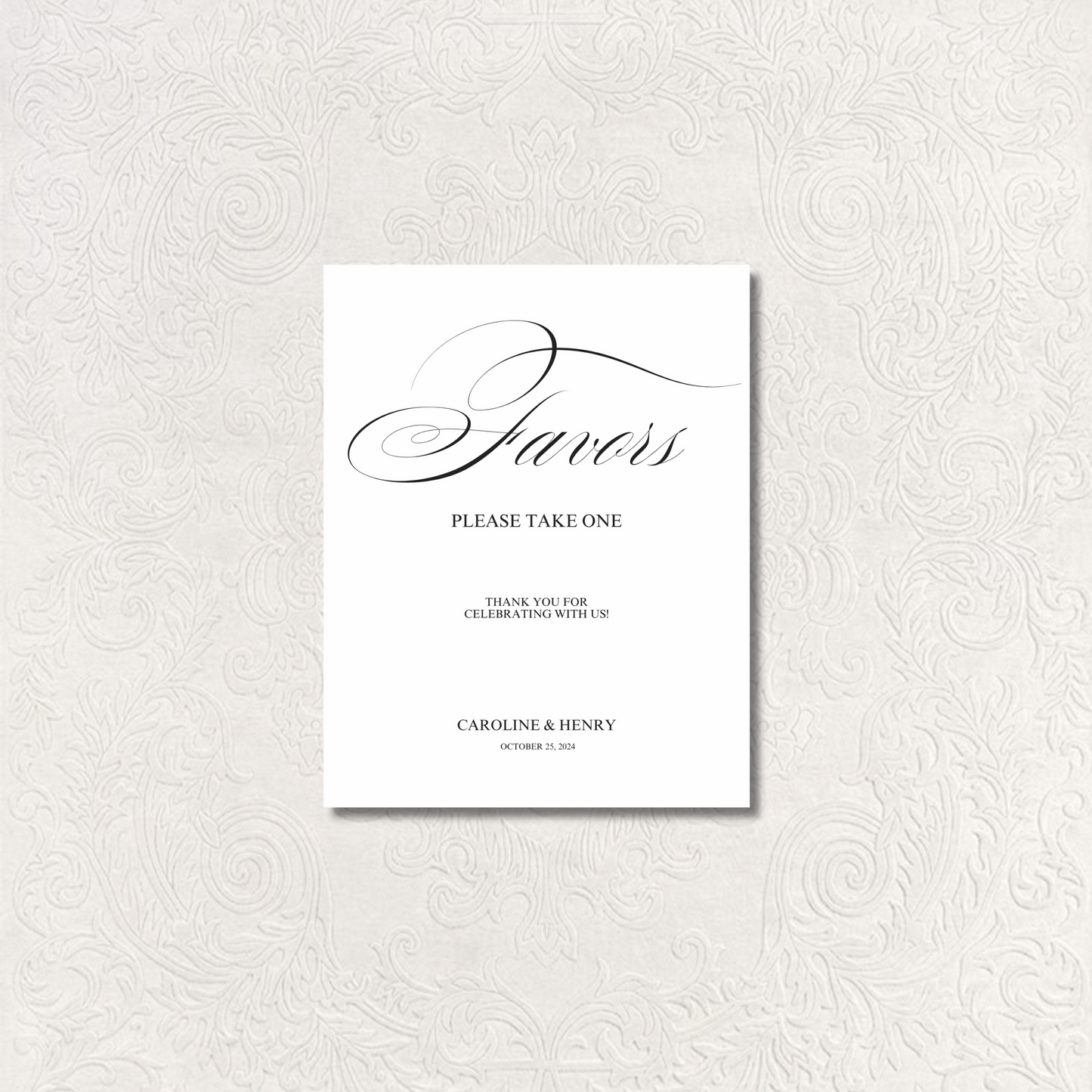 Favors Sign I | Florence Collection | Wedding Signage