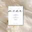 Menu Sign III | Aria Collection | Wedding Signage