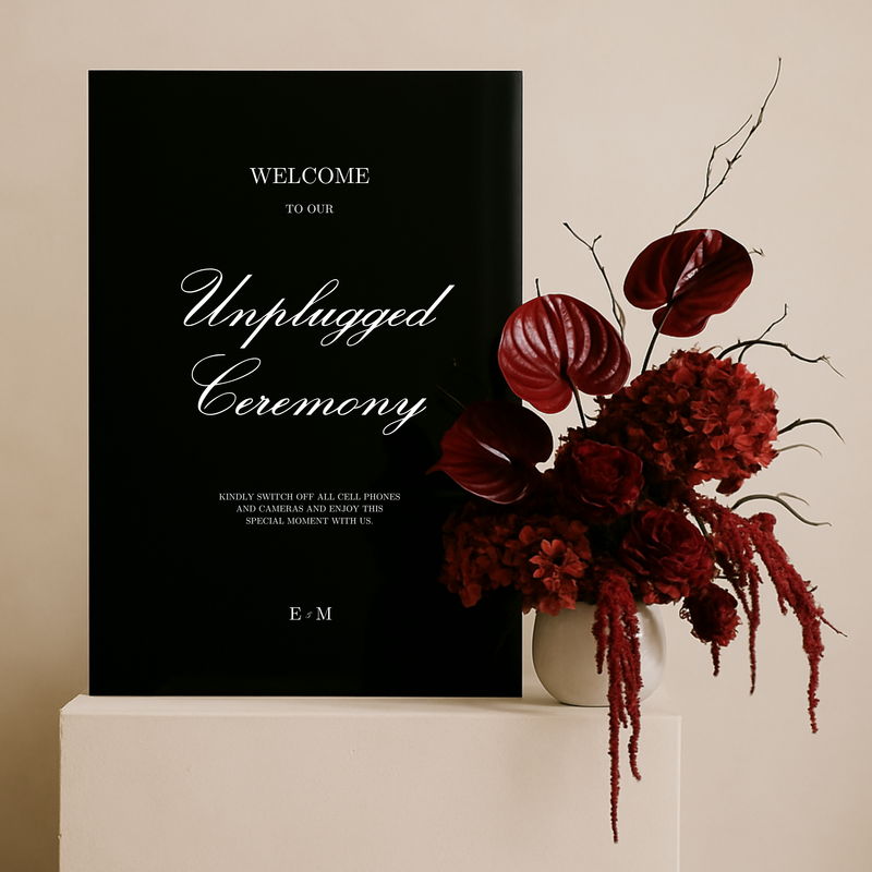 Unplugged Ceremony Sign II | Reina Collection | Wedding Signage