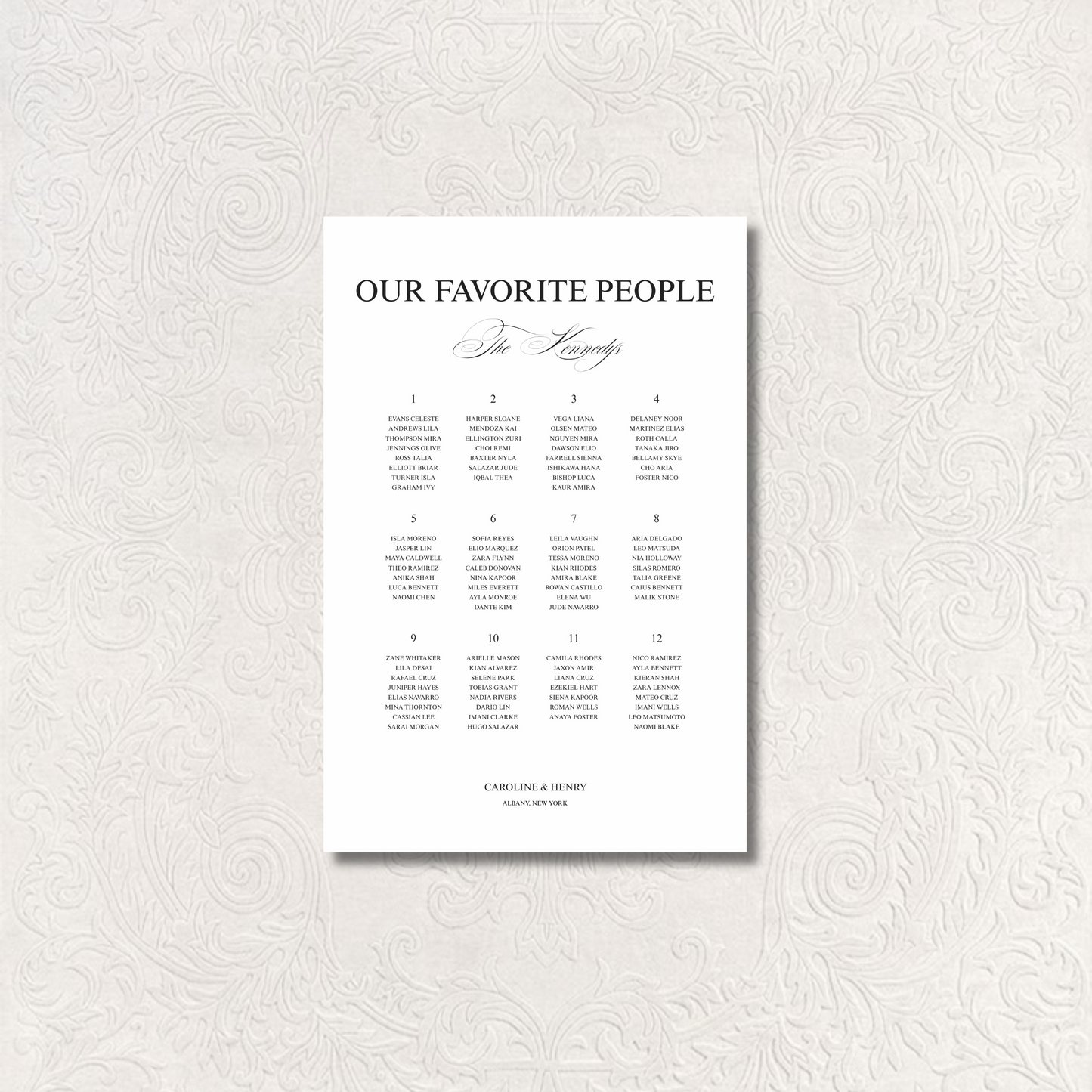 Seating Chart Sign I | Florence Collection | Wedding Signage