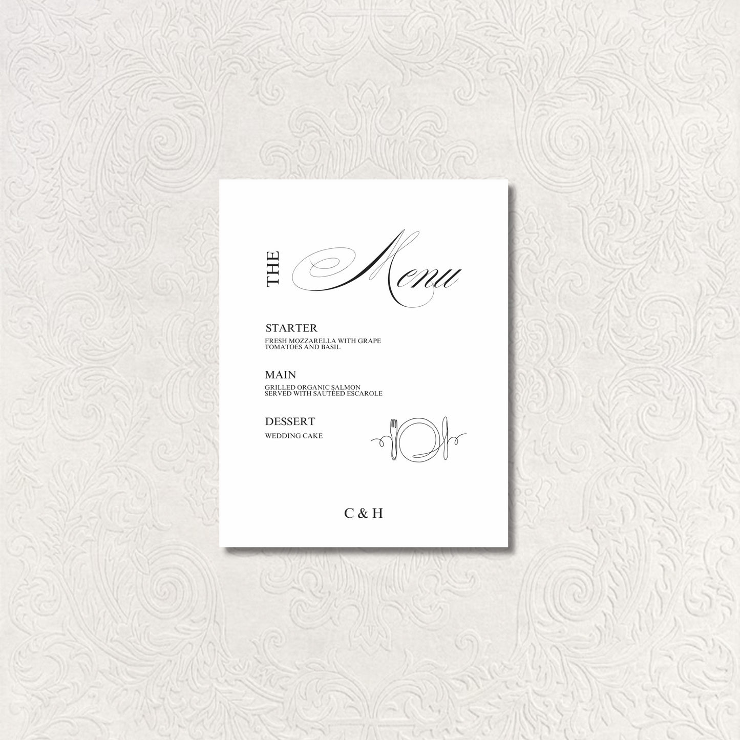 Menu Sign IV | Florence Collection | Wedding Signage