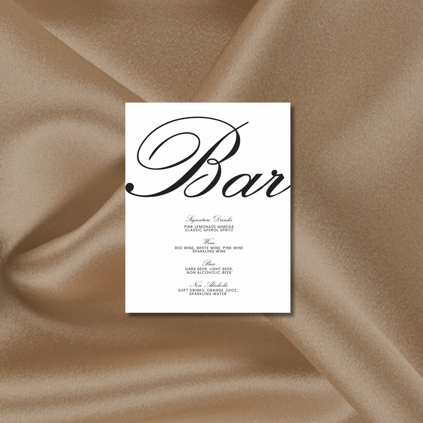 Drinks & Bar Sign II | Reina Collection | Wedding Signage