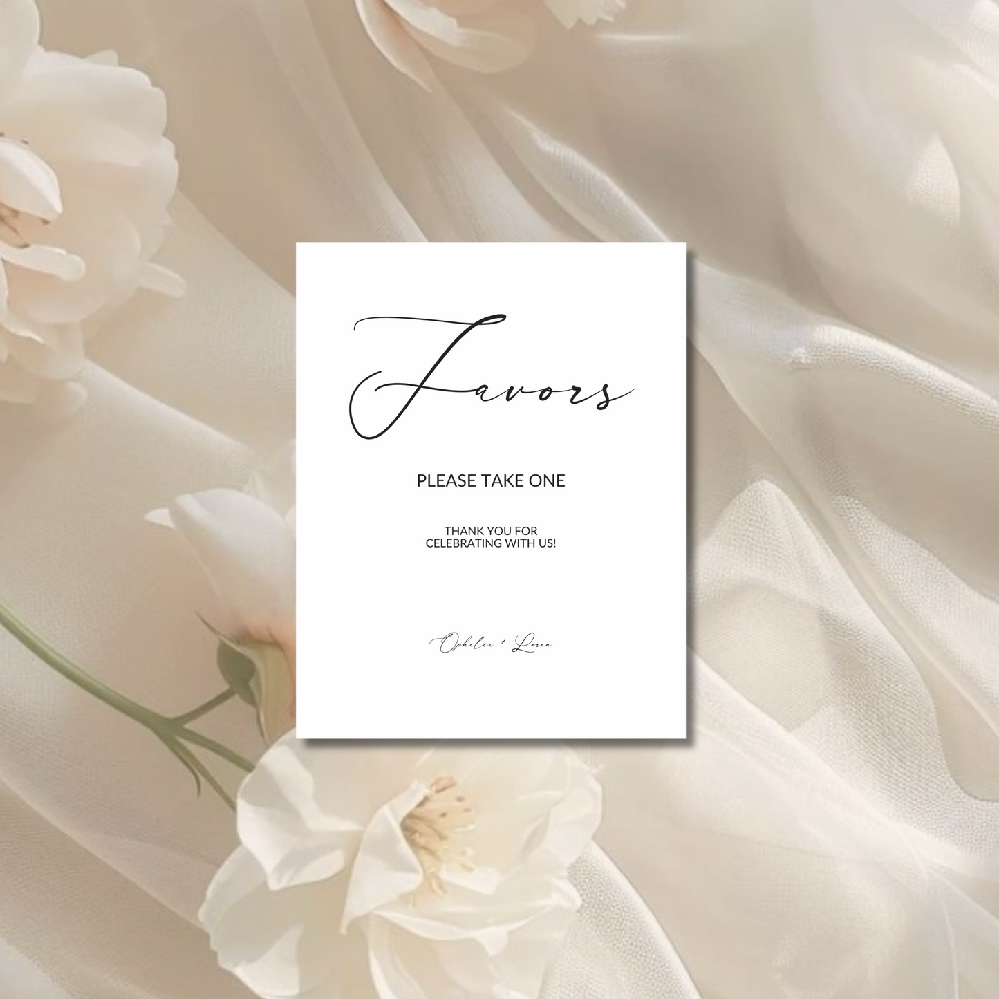 Favors Sign I | Aria Collection | Wedding Signage