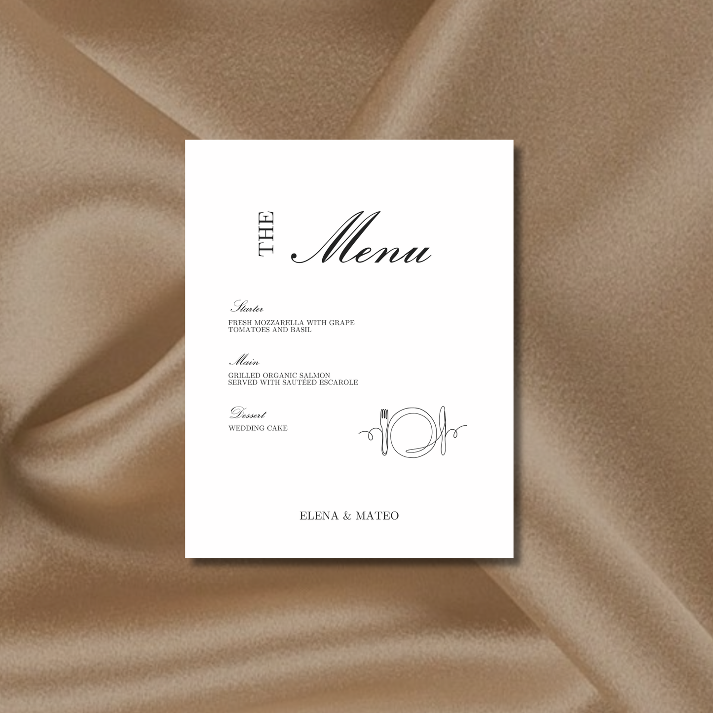 Menu Sign IV | Reina Collection | Wedding Signage