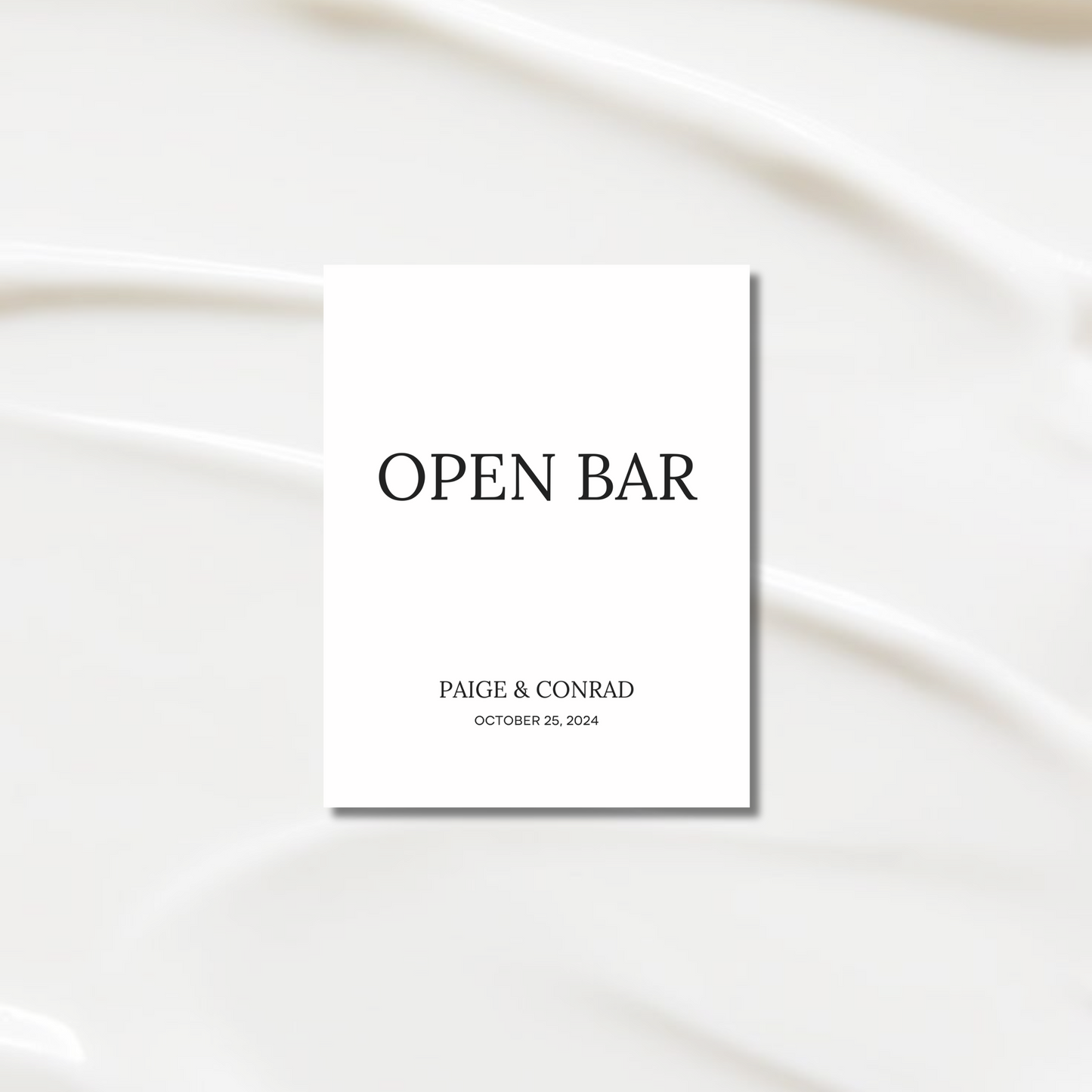 Drinks & Bar Sign VII | Moda Collection | Wedding Signage