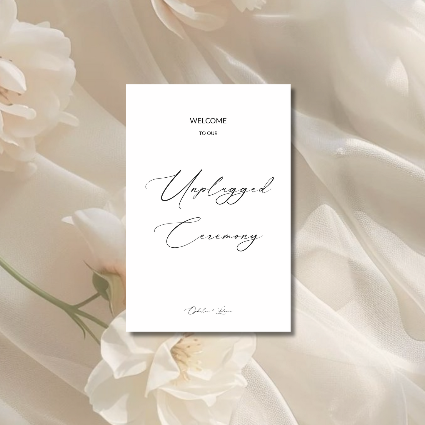 Unplugged Ceremony Sign II | Aria Collection | Wedding Signage
