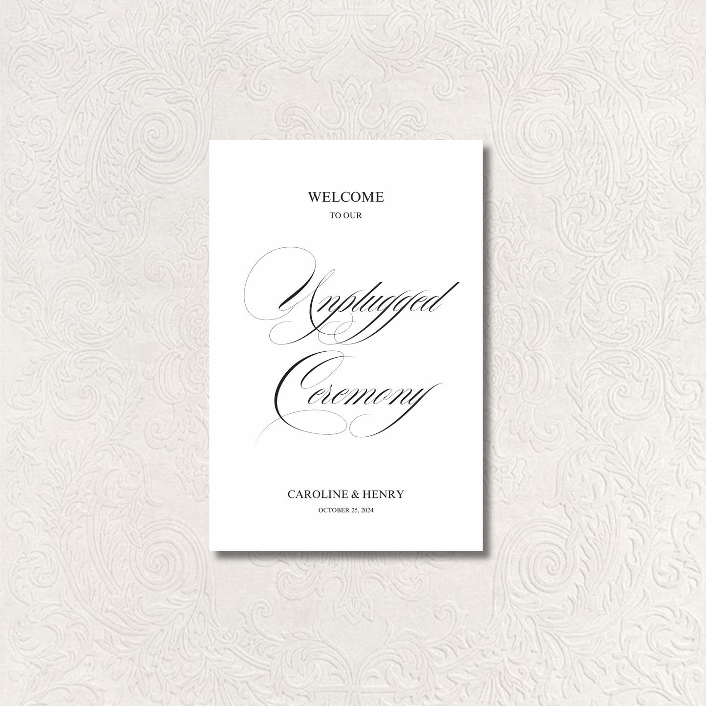 Unplugged Ceremony Sign II | Florence Collection | Wedding Signage