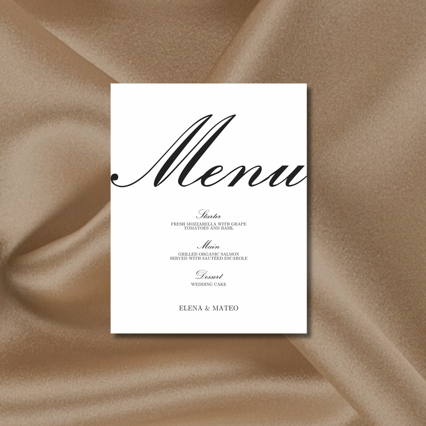 Menu Sign III | Reina Collection | Wedding Signage