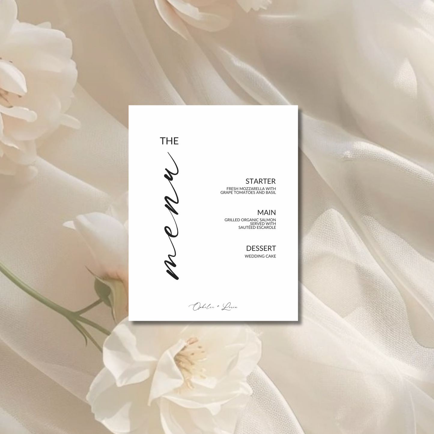 Menu Sign II | Aria Collection | Wedding Signage