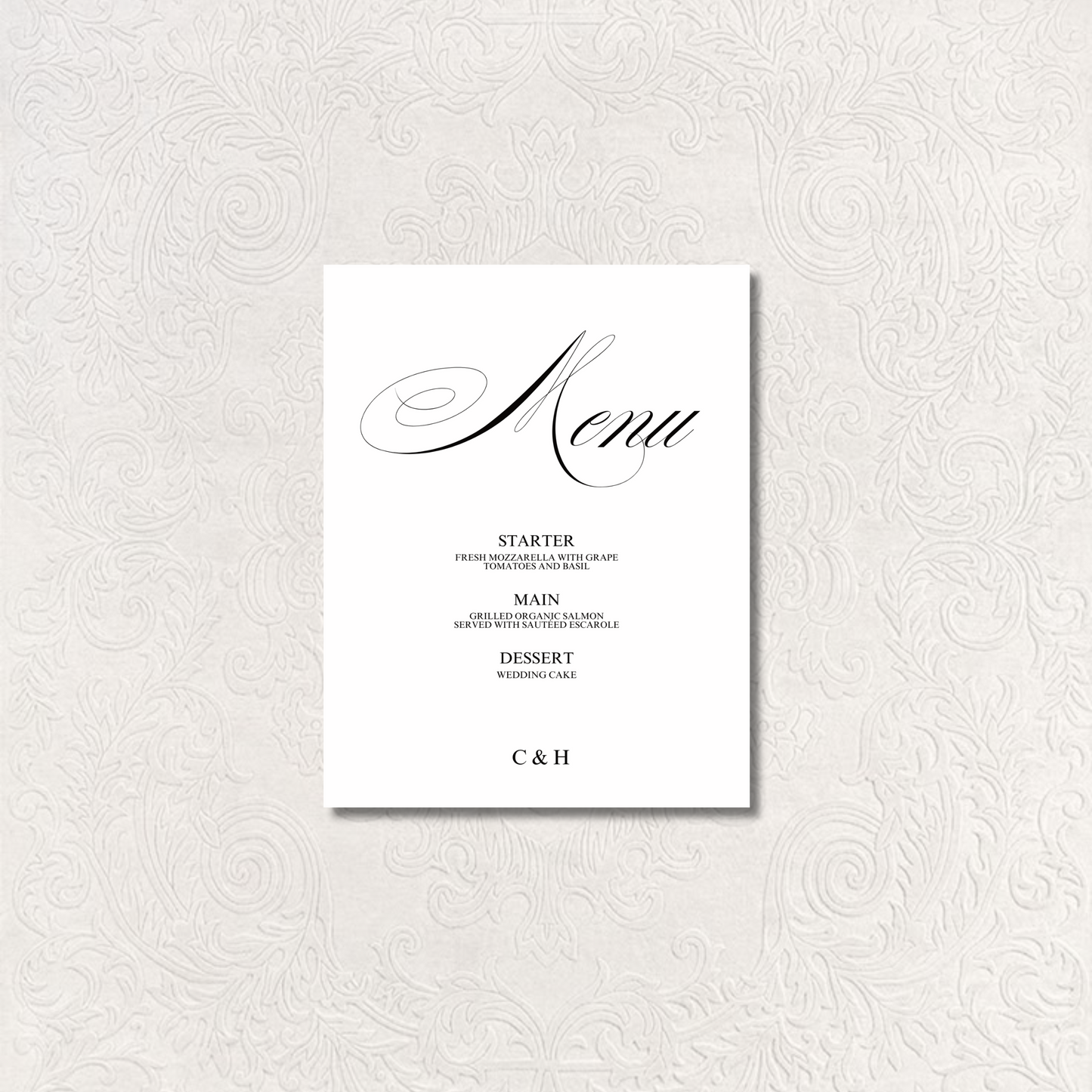 Menu Sign I | Florence Collection | Wedding Signage